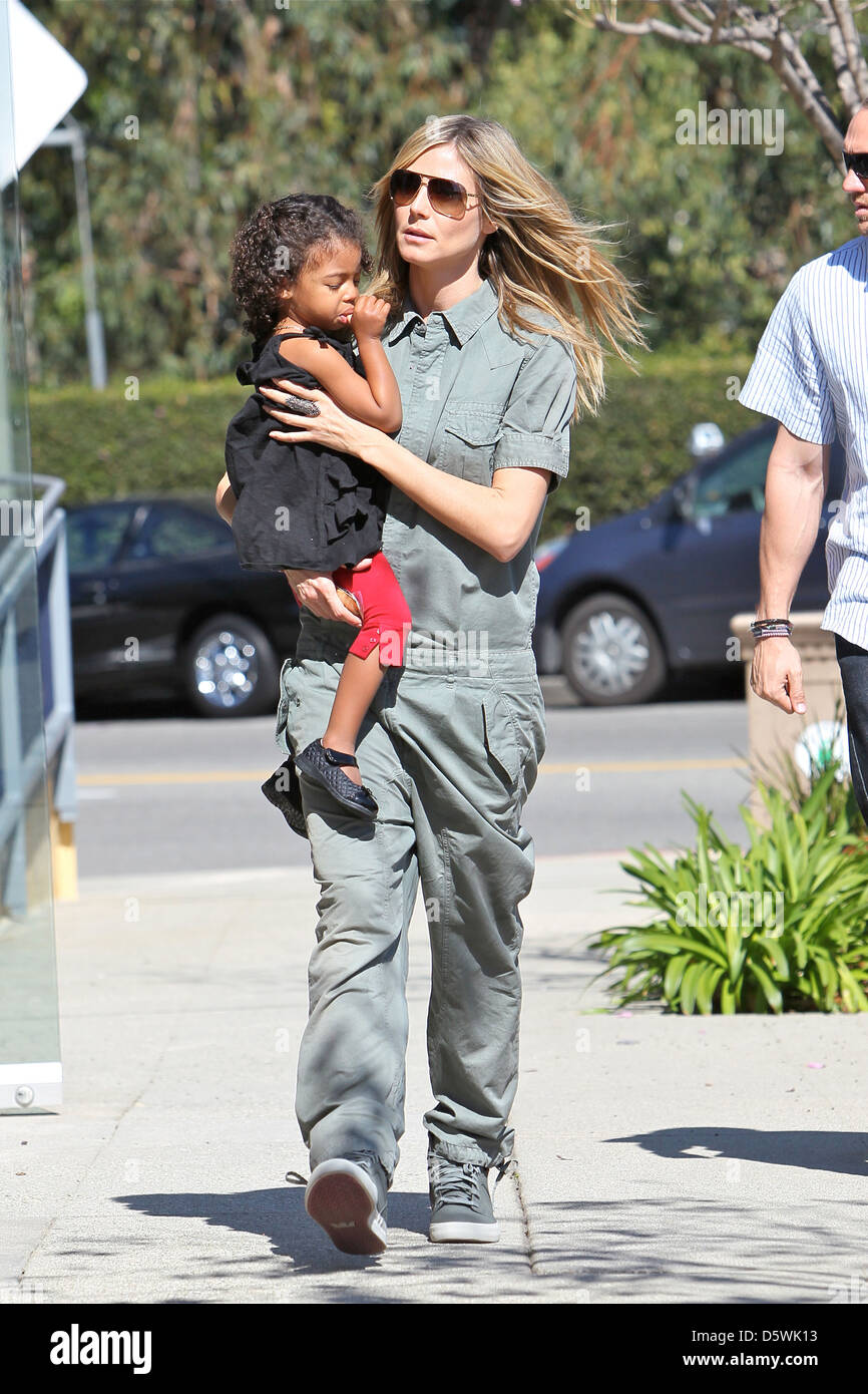 Heidi Klum and daughter Lou Sulola are seen together as ...