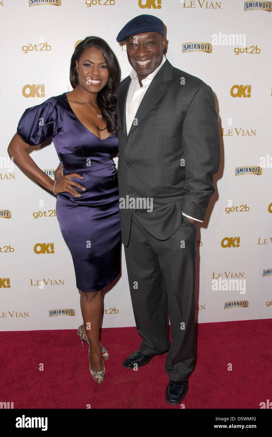 Omarosa Manigault-Stallworth, Michael Clarke Duncan OK! Magazine's Pre-Grammy Event at Tru Hollywood Hollywood, California - Stock Photo