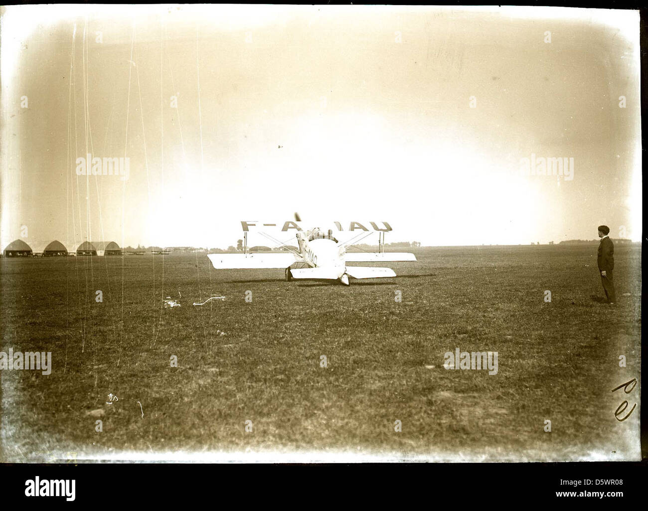 S.E.C.M. Amiot biplane as flown by L. Bramson at the French Light Plane Competition, Orly, 1926. Stock Photo