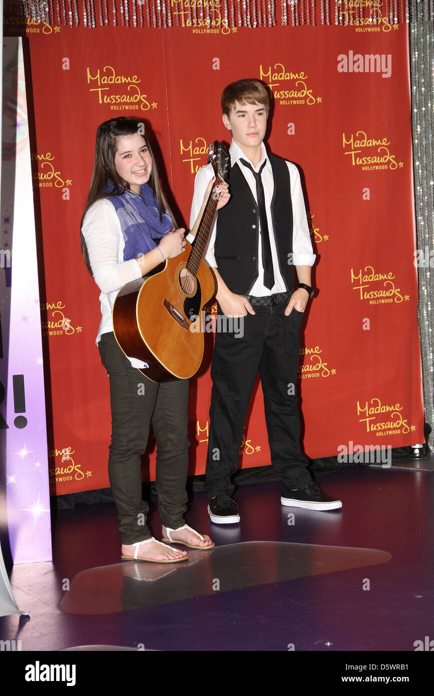 Contest winner Alisha Purdom Madame Tussauds Hollywood and Justin Bieber’s biggest fan, Alisha Purdom, unveil a brand new Stock Photo