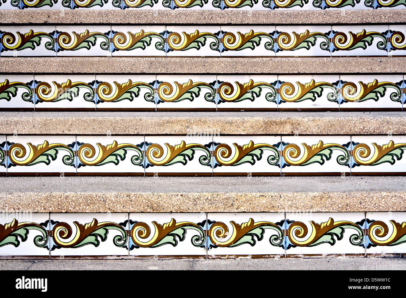 colorful step tiles Stock Photo