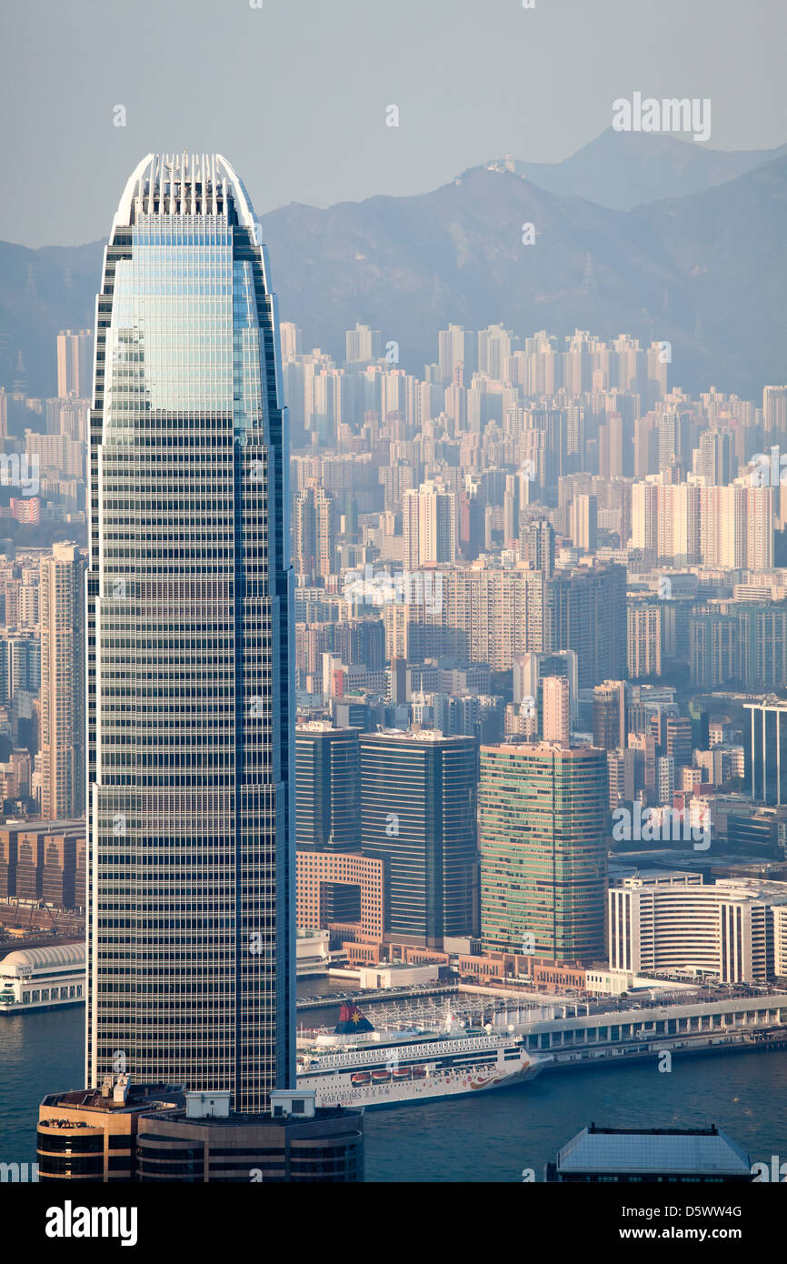 Hong Kong downtown at sunset view Stock Photo - Alamy
