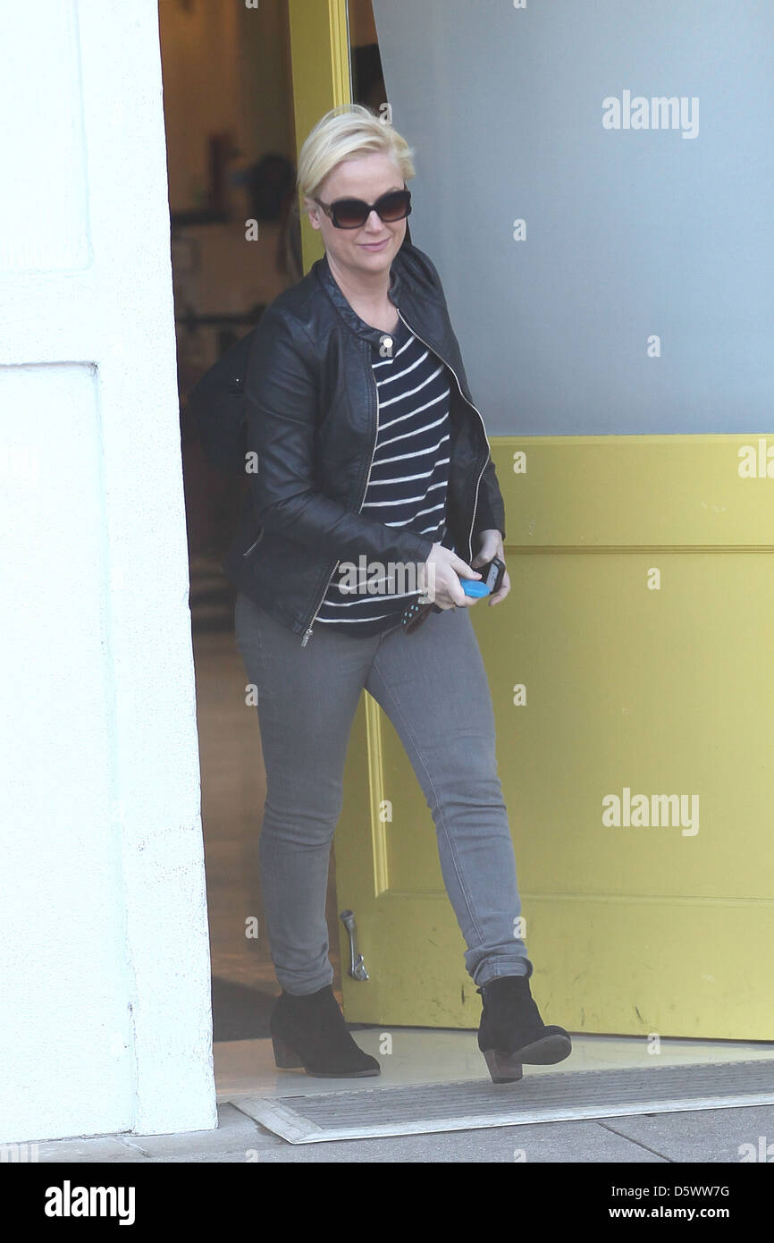 Amy Poehler leaving a hair salon Los Angeles, California - 08.02.12 Stock Photo