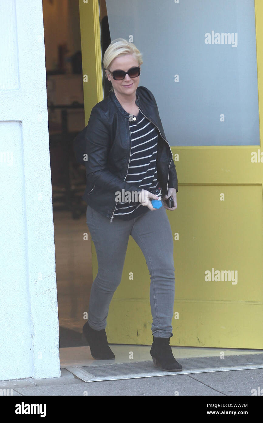 Amy Poehler leaving a hair salon Los Angeles, California - 08.02.12 Stock Photo