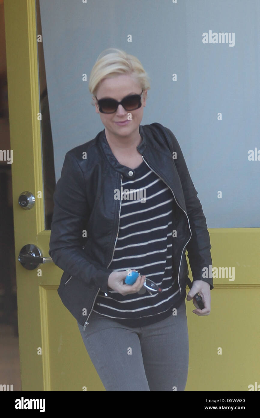 Amy Poehler leaving a hair salon Los Angeles, California - 08.02.12 Stock Photo