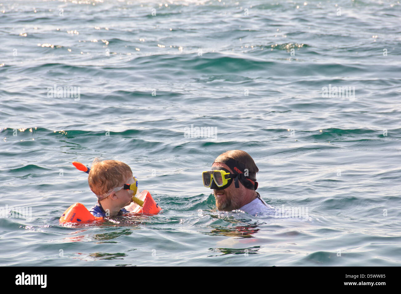 man in floaties