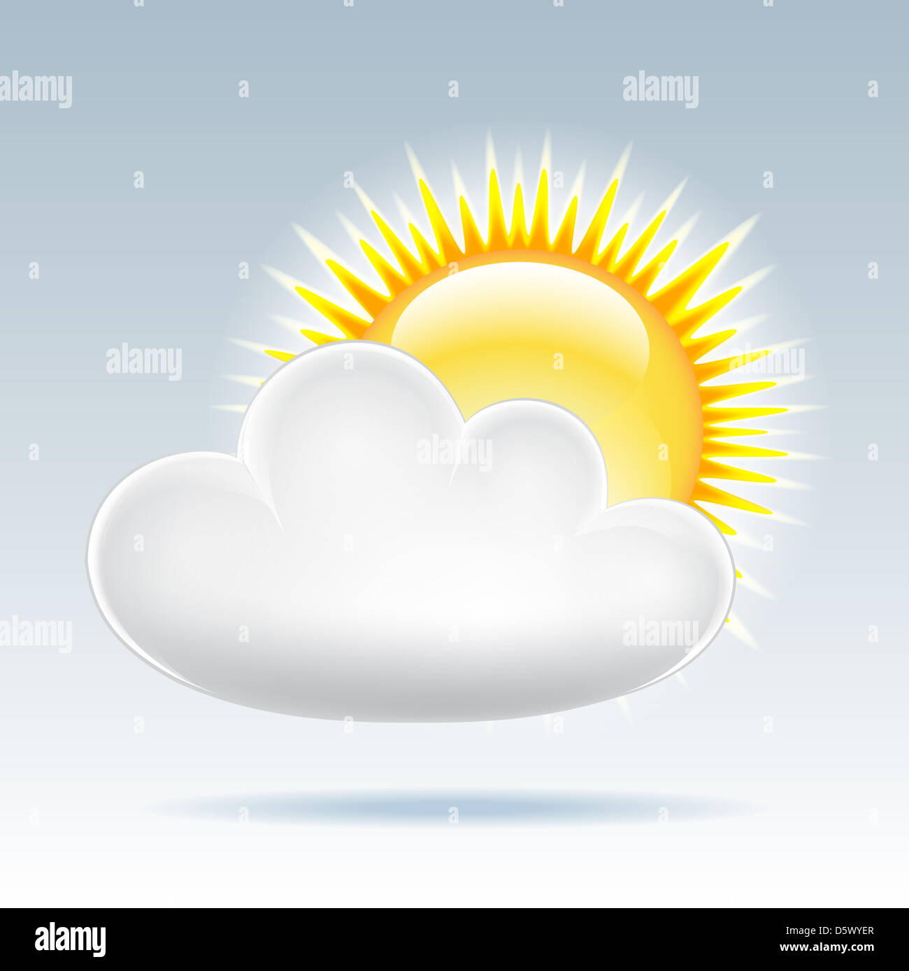 Sun with cloud floats in the sky Stock Photo Alamy