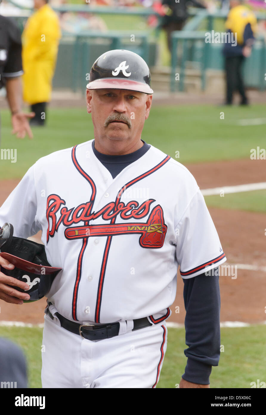 Brian Snitker Third Base Coach Atlanta Braves Stock Photo - Alamy