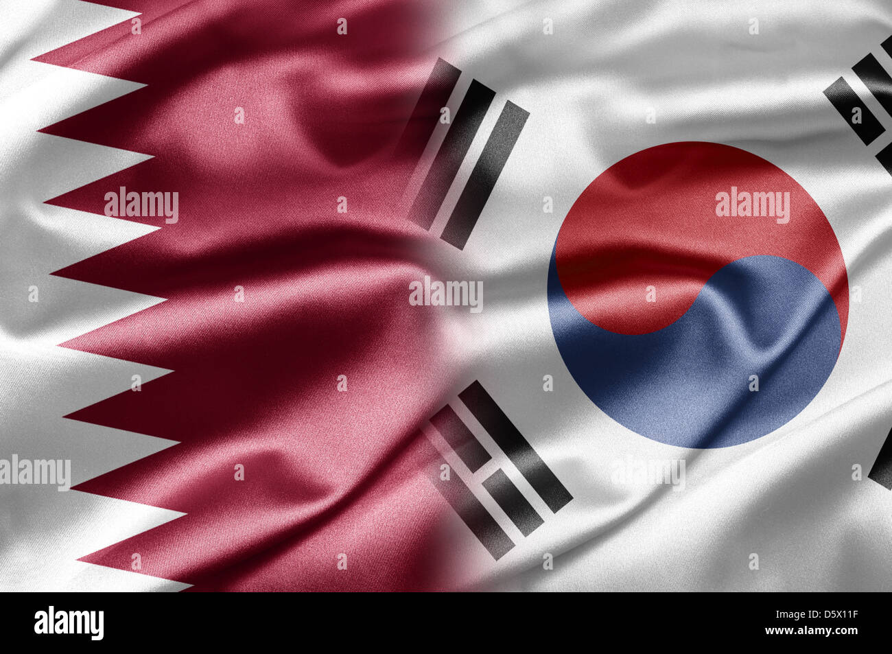 Qatar and South Korea Stock Photo