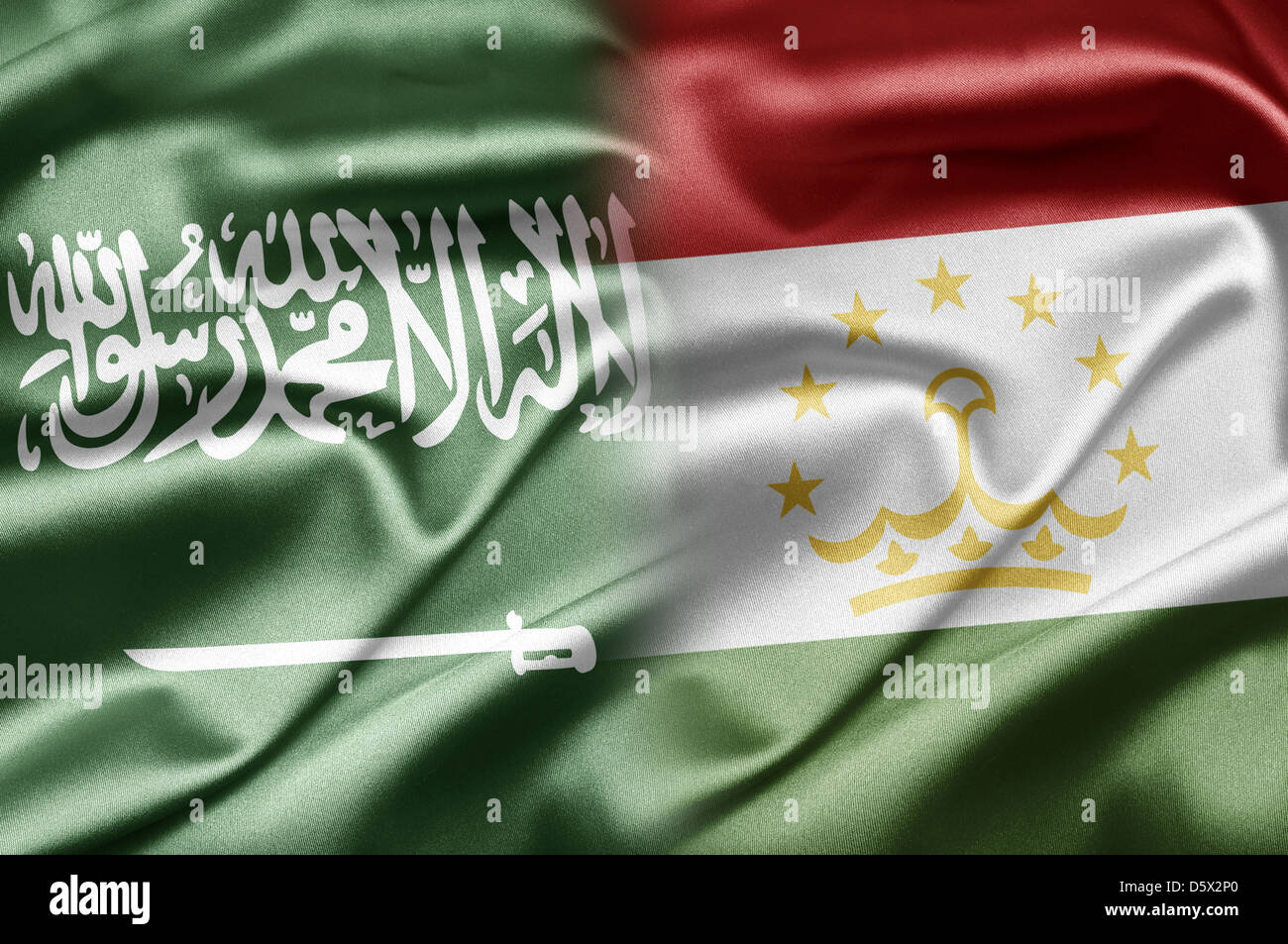 Saudi Arabia and Tajikistan Stock Photo