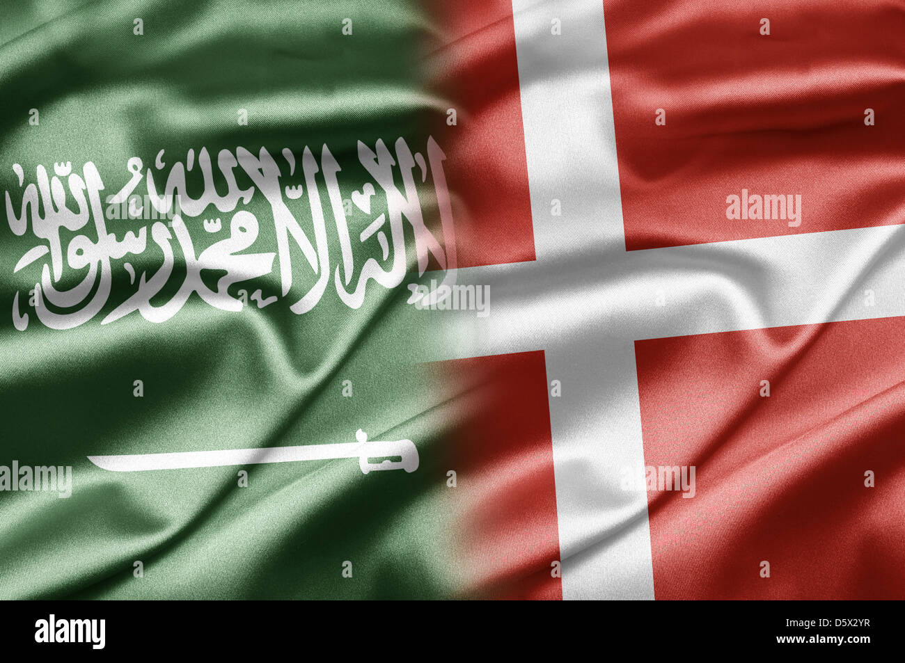 Saudi Arabia and Denmark Stock Photo