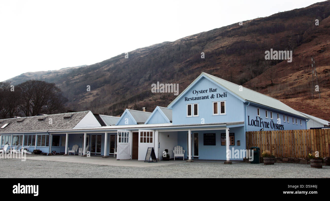 The famous Loch Fyne Oyster Bar, newly re-opened after an extensive refurbishment. April 2013. Stock Photo