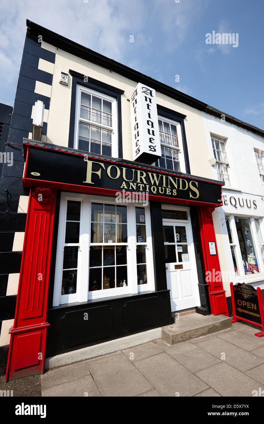 small antiques shop on main street moira county down northern ireland uk Stock Photo Alamy