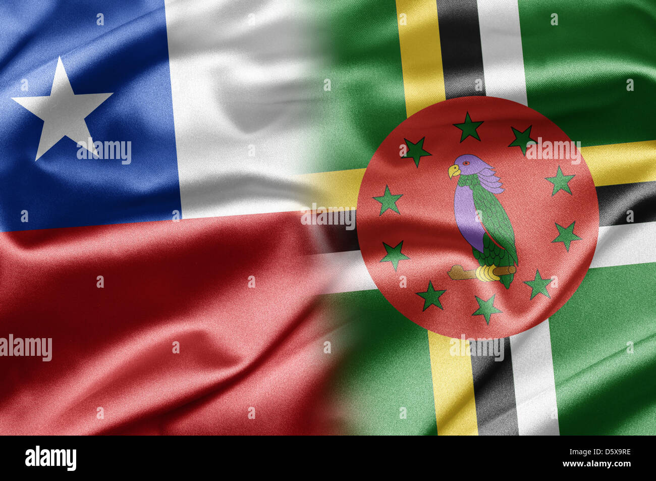Chile and Dominica Stock Photo