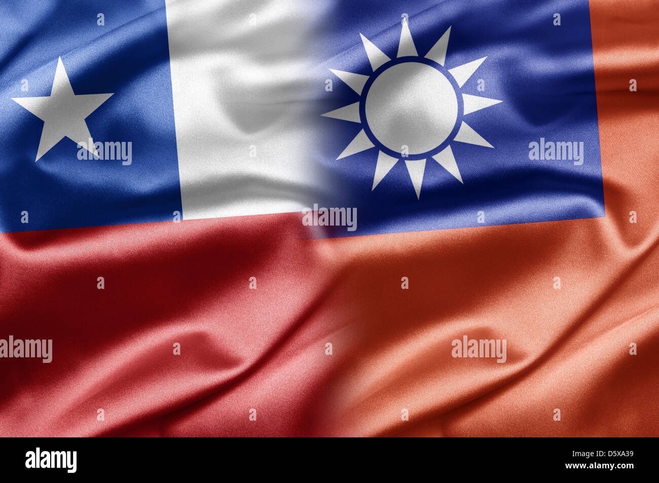 Chile and Taiwan Stock Photo