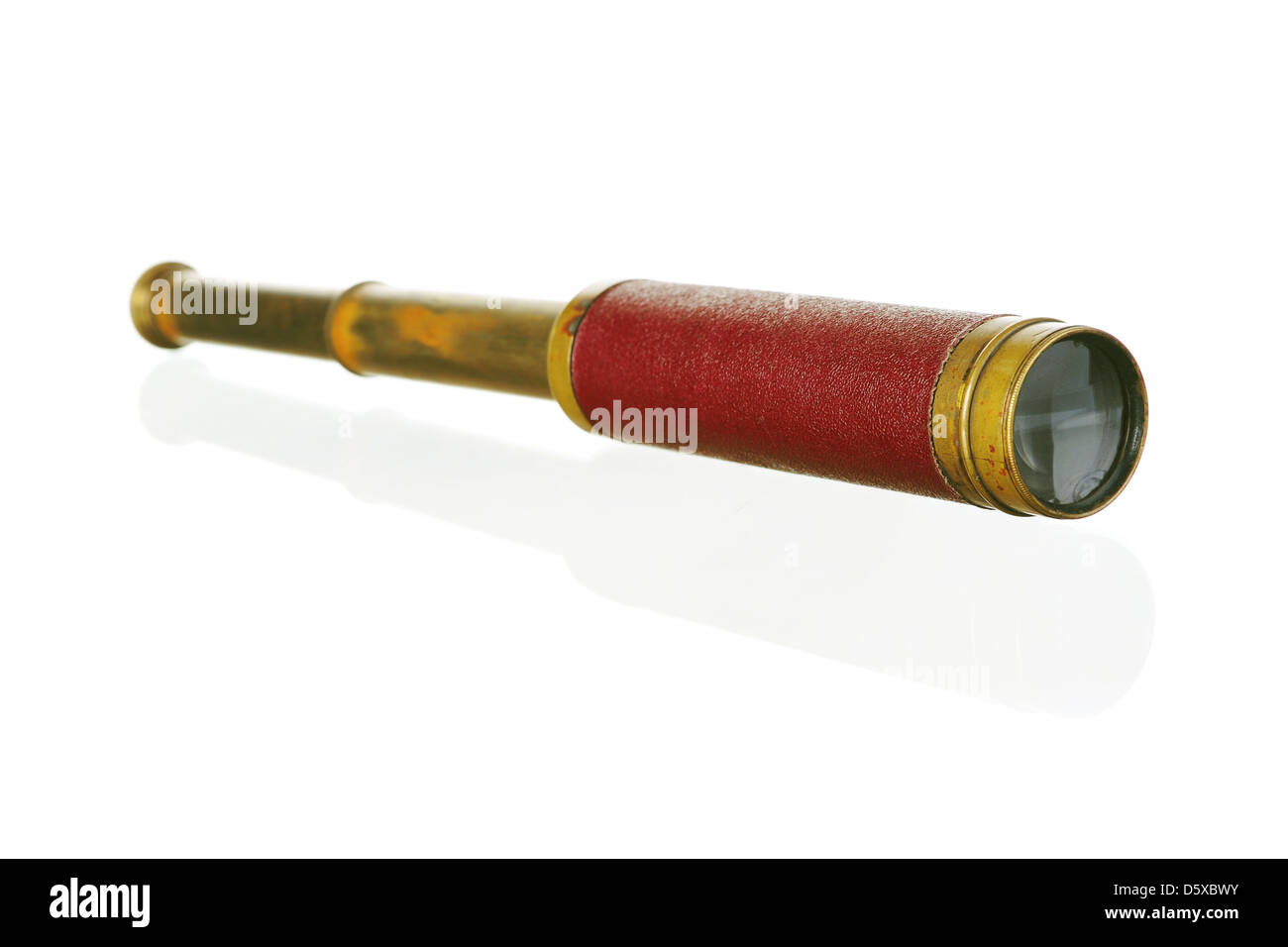 Antique brass telescope Stock Photo Alamy