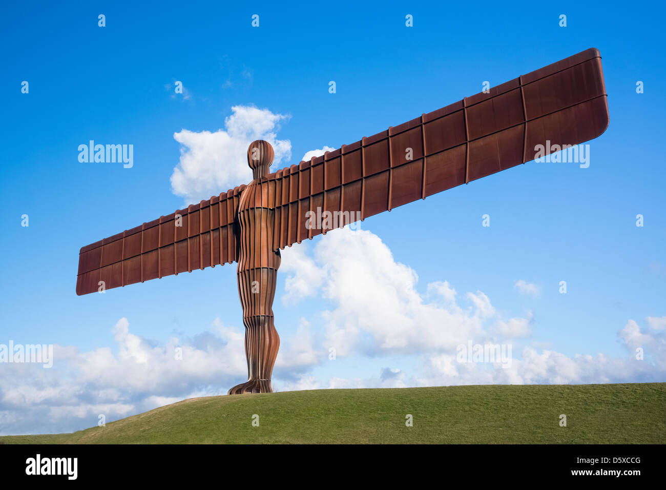 Angel of the North, contemporary sculpture, designed by Antony Gormley situated in Gateshead, England. Stock Photo