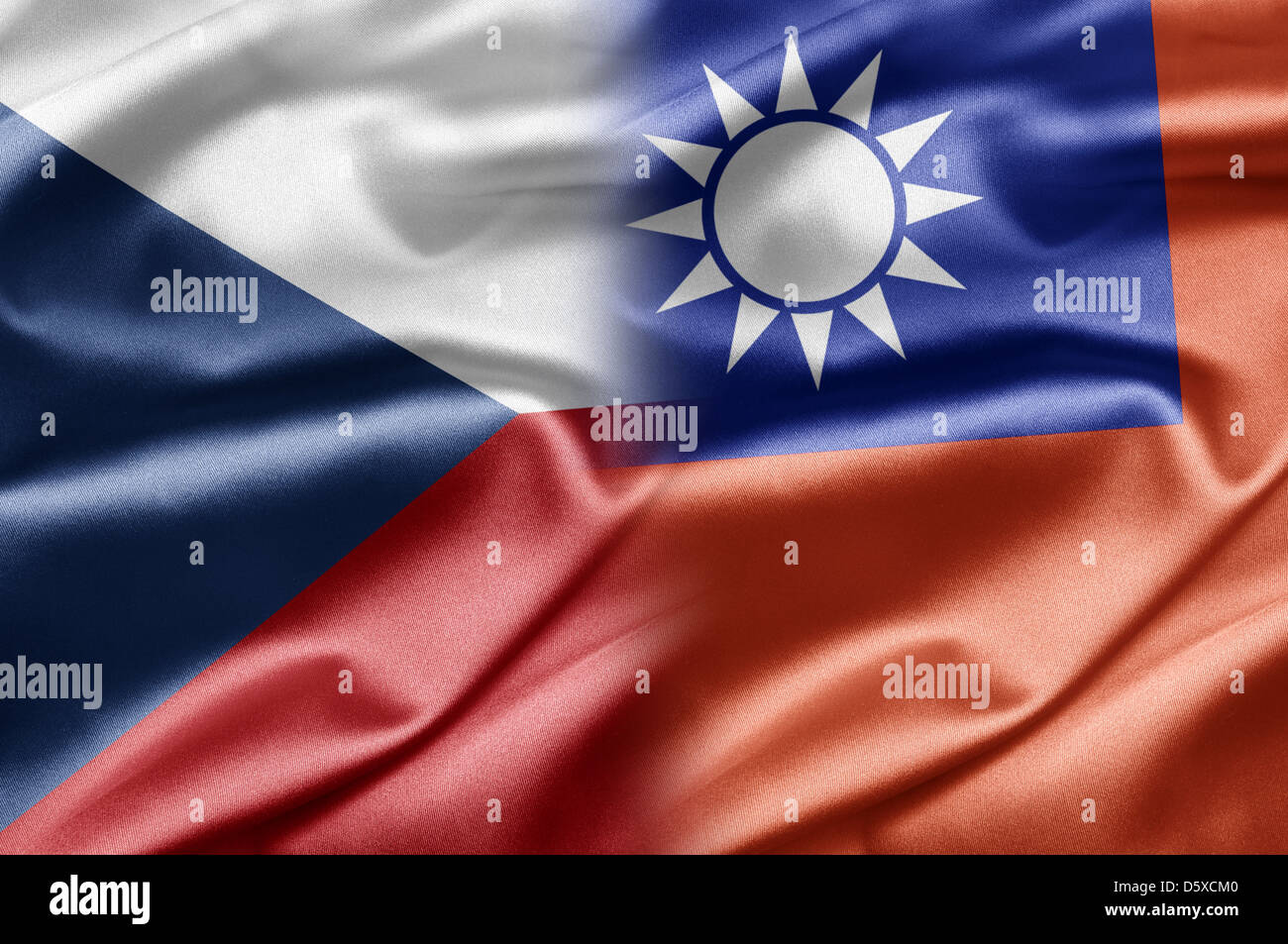 Czech Republic and Taiwan Stock Photo