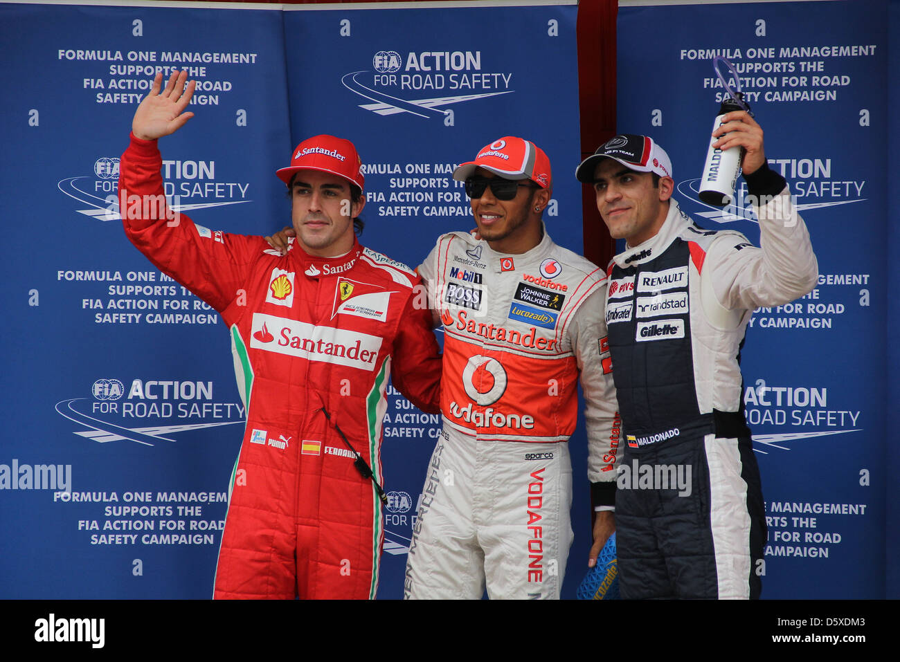 Fernando Alonso, Ferrari, Lewis Hamilton, McLaren-Mercedes and Pastor Stock Photo - Alamy