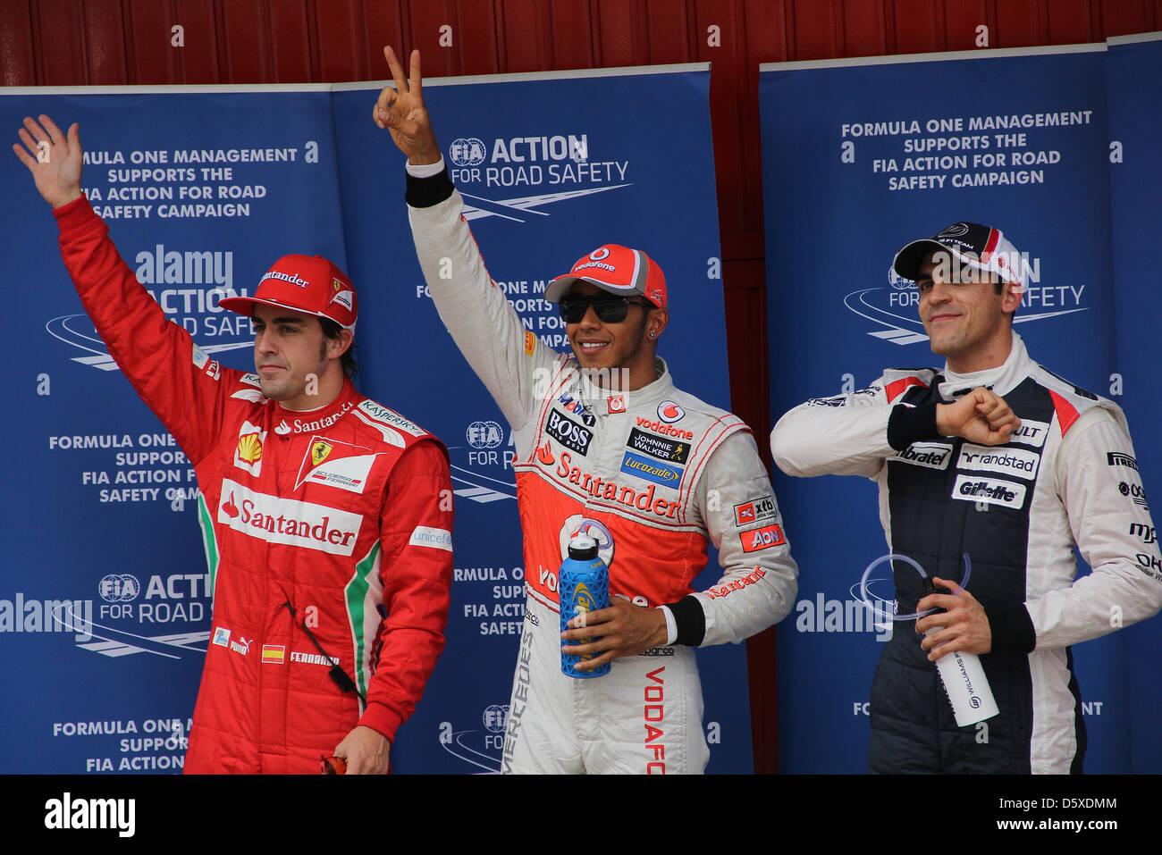 Fernando Alonso, Ferrari, Lewis Hamilton, McLaren-Mercedes and Pastor Stock Photo - Alamy