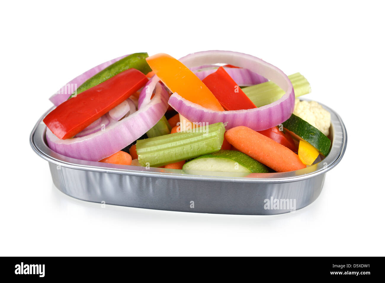 Pre-cut Vegetables for Stir Fry Stock Photo