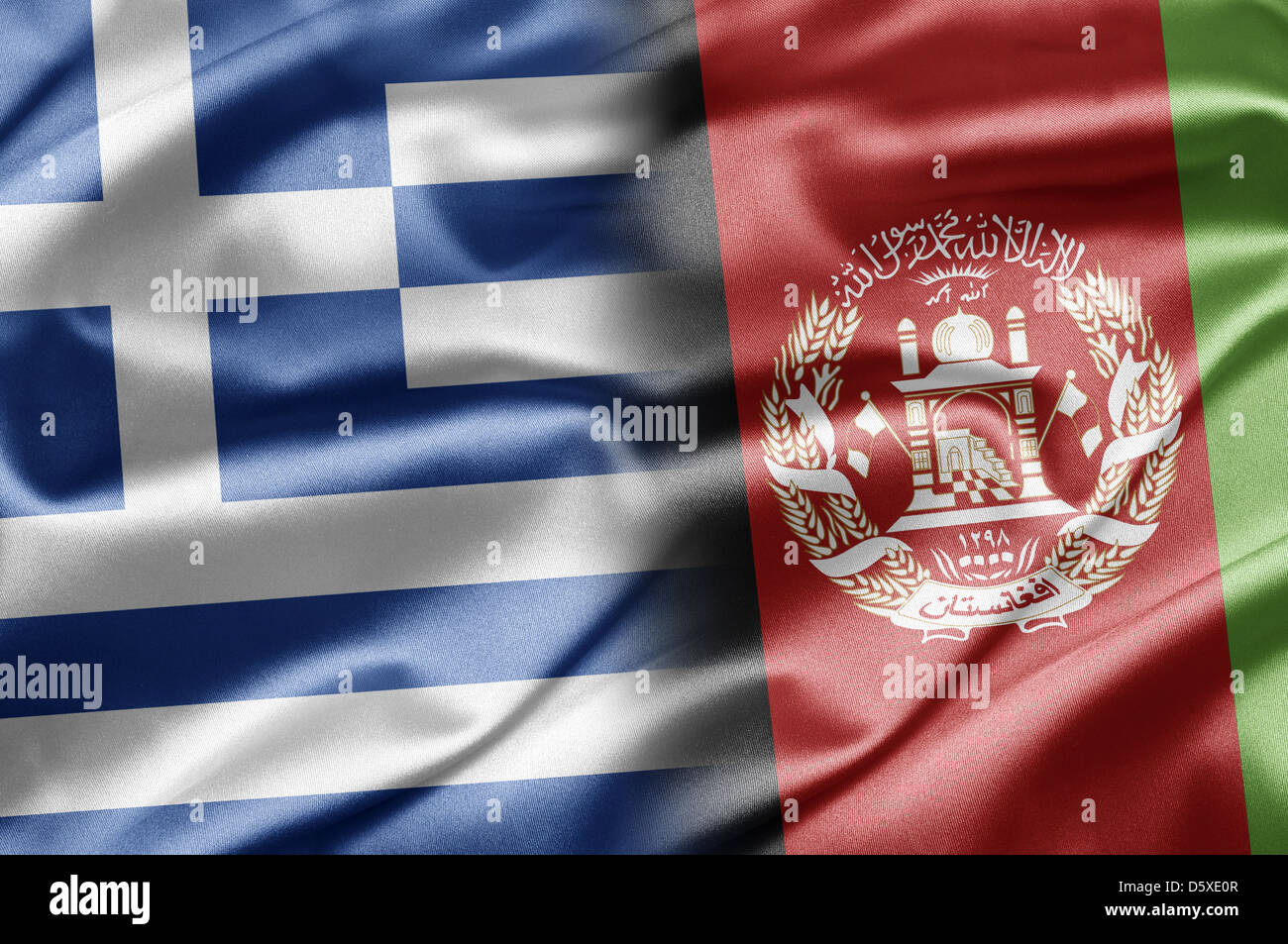 Greece and Afghanistan Stock Photo
