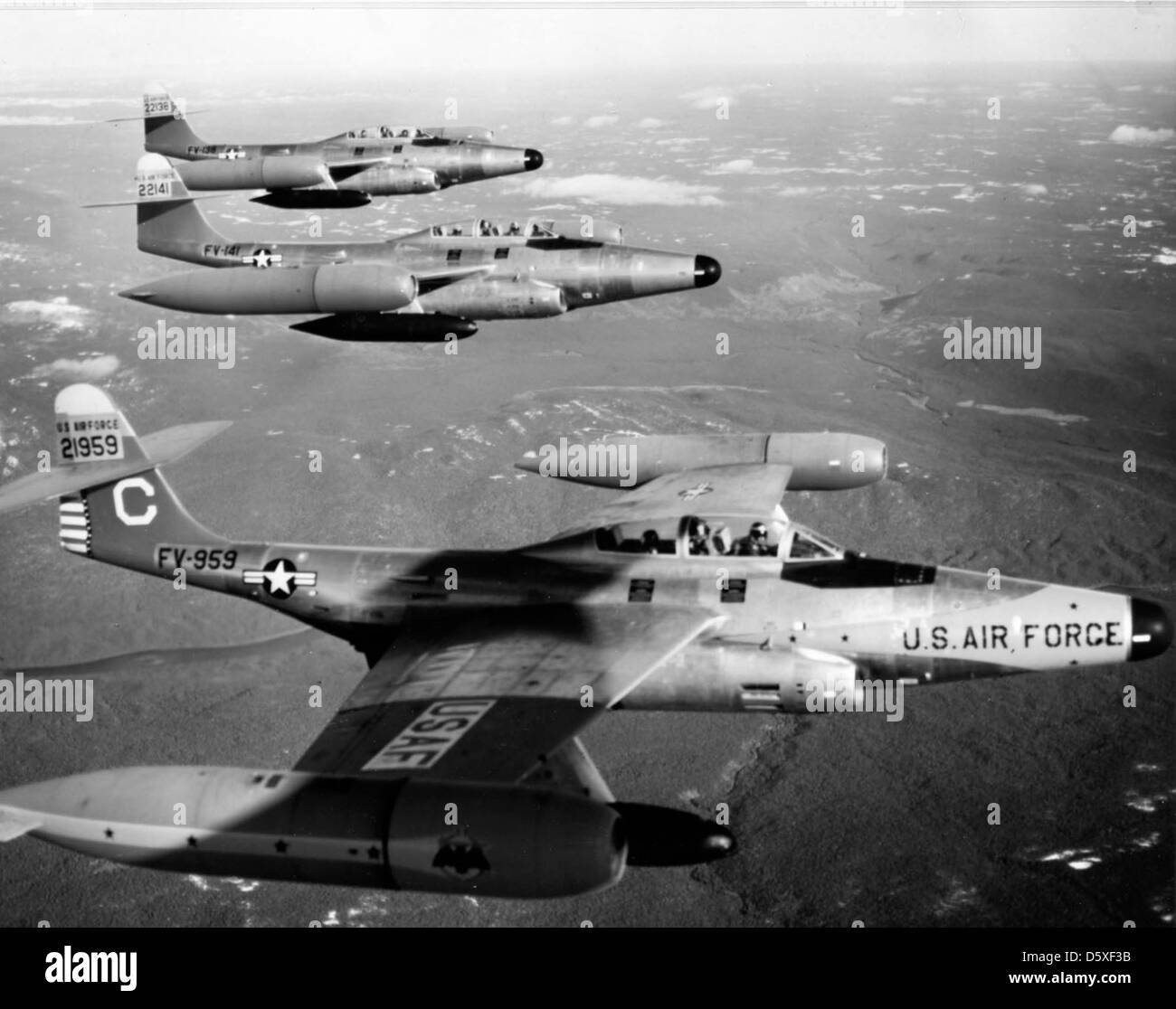 Northrop F-89D-45-NO 'Scorpions' of the 59th FS, Goose Bay, Labrador. Stock Photo