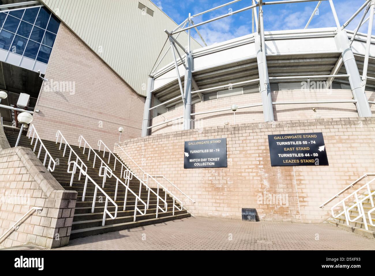 St James Park Gallowgate Stand Newcastle United football club. Stock Photo