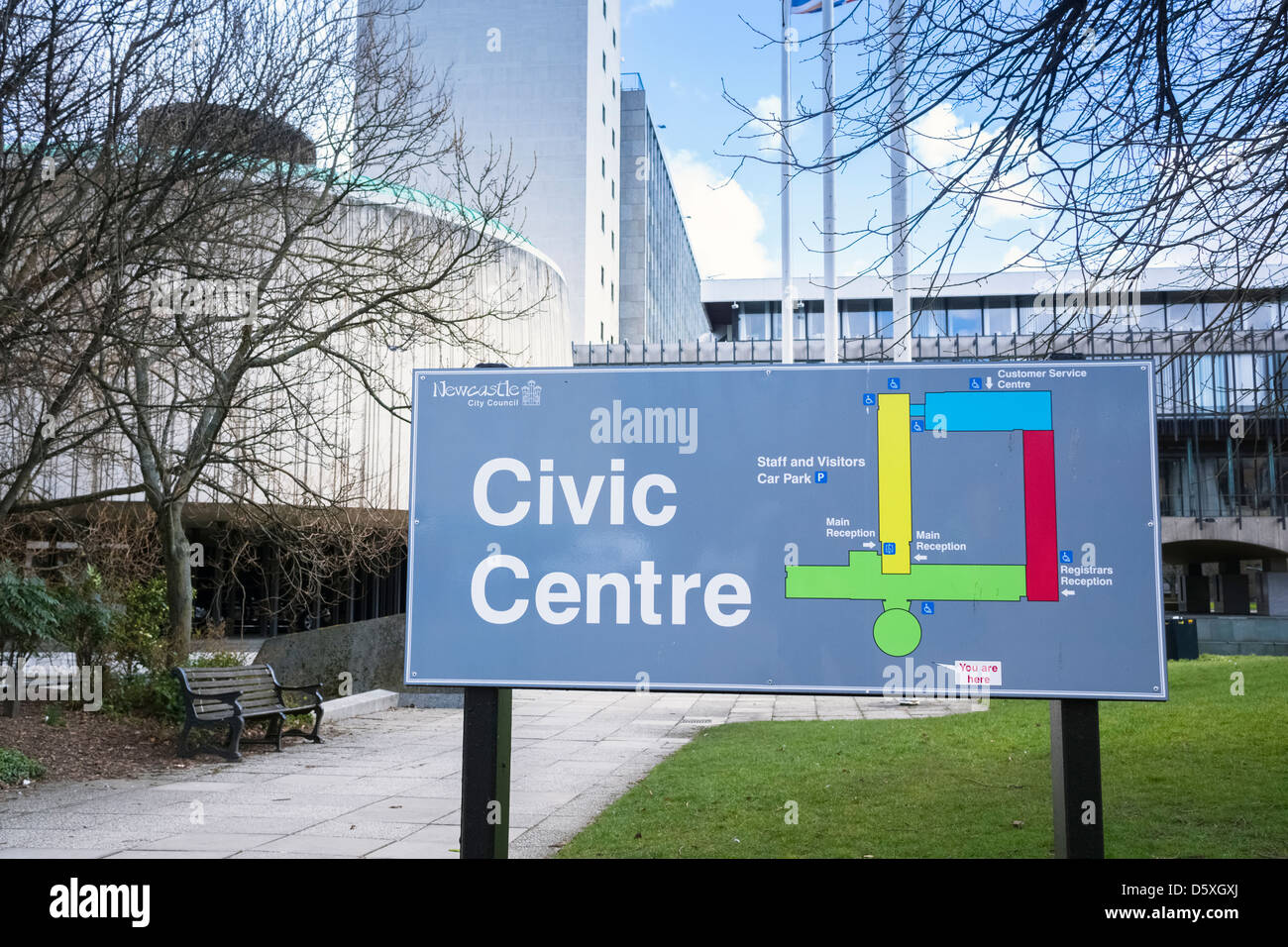 Newcastle Civic Centre Stock Photo
