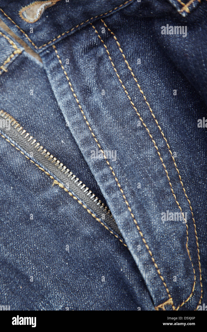 Fly front of blue jeans Stock Photo - Alamy