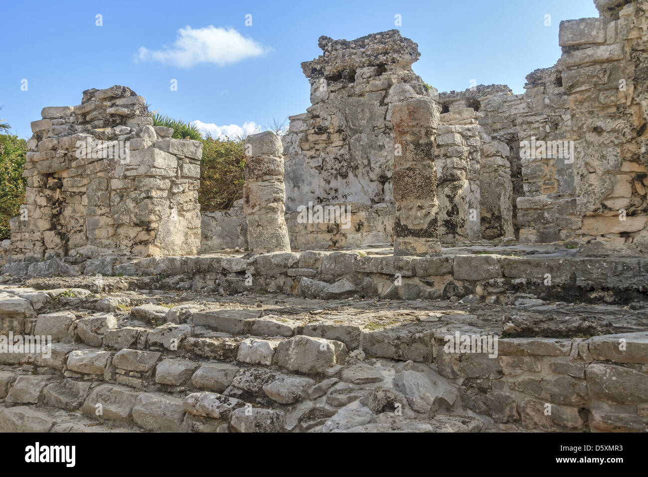 Shrines Tullum Maya Site Mexico Stock Photo