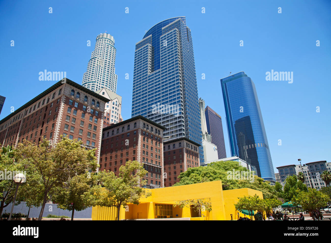 Pershing Square, Downtown Los Angeles, California, USA Stock Photo