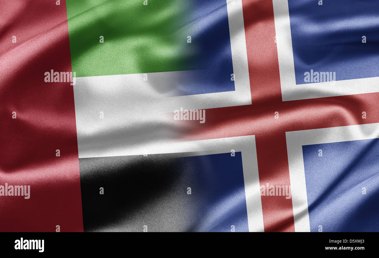 United Arab Emirates and Iceland Stock Photo