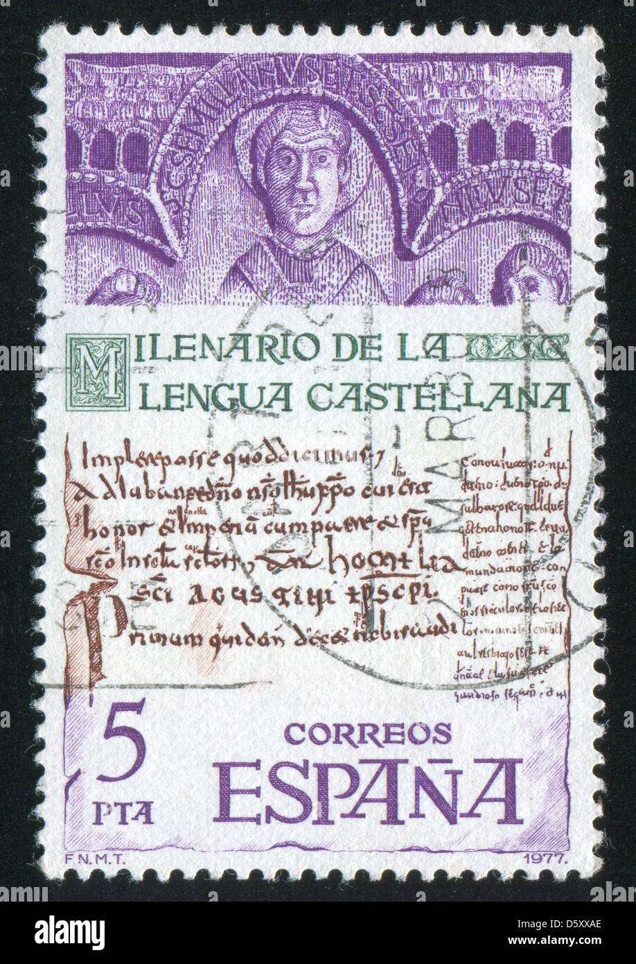 Earliest Known Catalan Manuscript Stock Photo