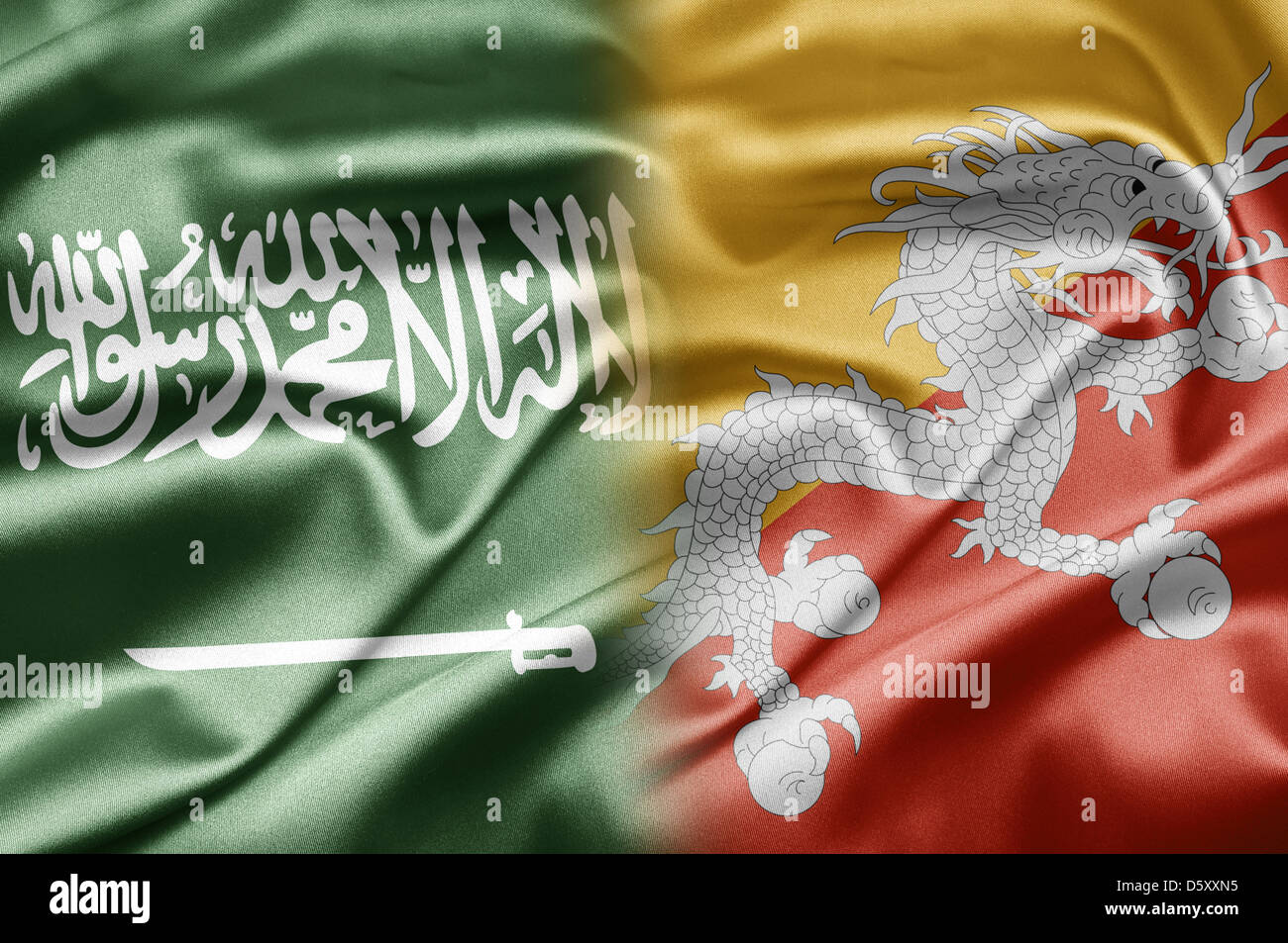 Saudi Arabia And Bhutan Stock Photo - Alamy