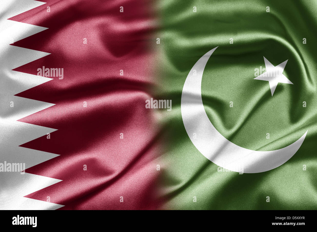 Qatar and Pakistan Stock Photo