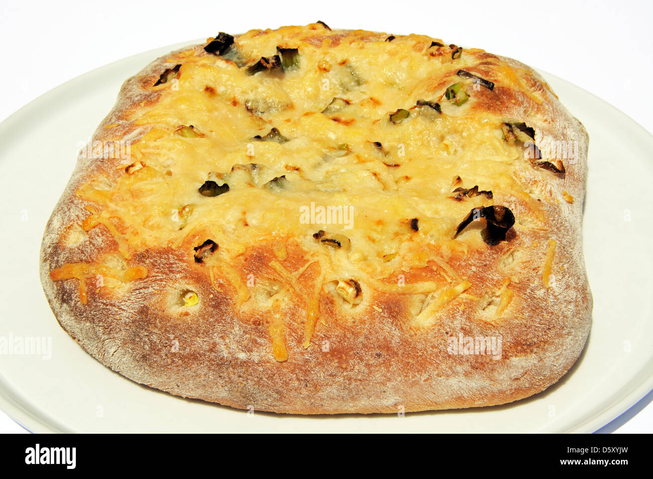 Parmesan cheese and spring onion Focaccia Stock Photo Alamy