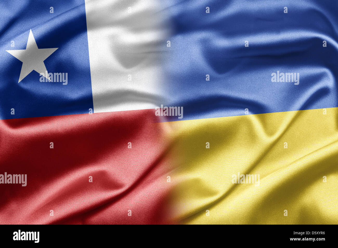 Chile and Ukraine Stock Photo