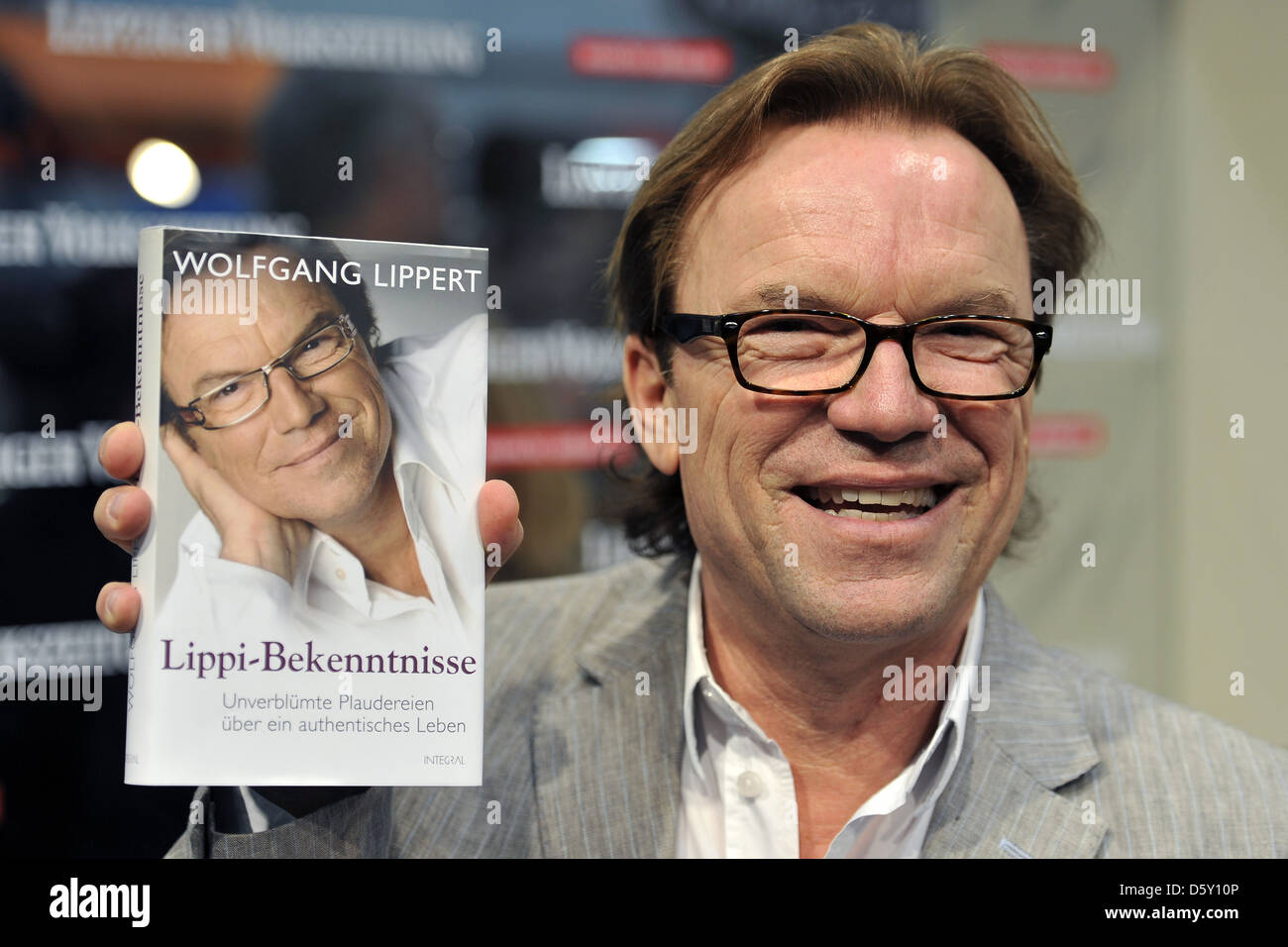 Wolfgang Lippert promoting his book 'Lippi-Bekenntnisse' at Leipzig Book Fair. Leipzig, Germany - 17.03.2011 Stock Photo