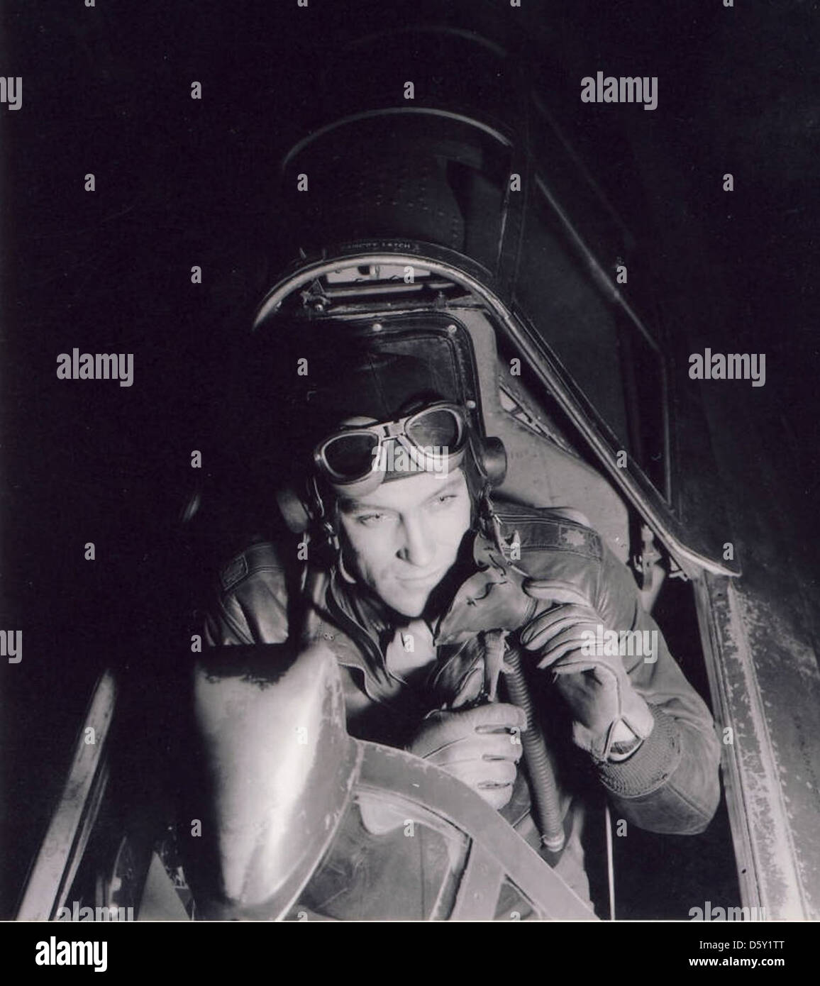 colonel-don-blakeslee-in-the-cockpit-of-