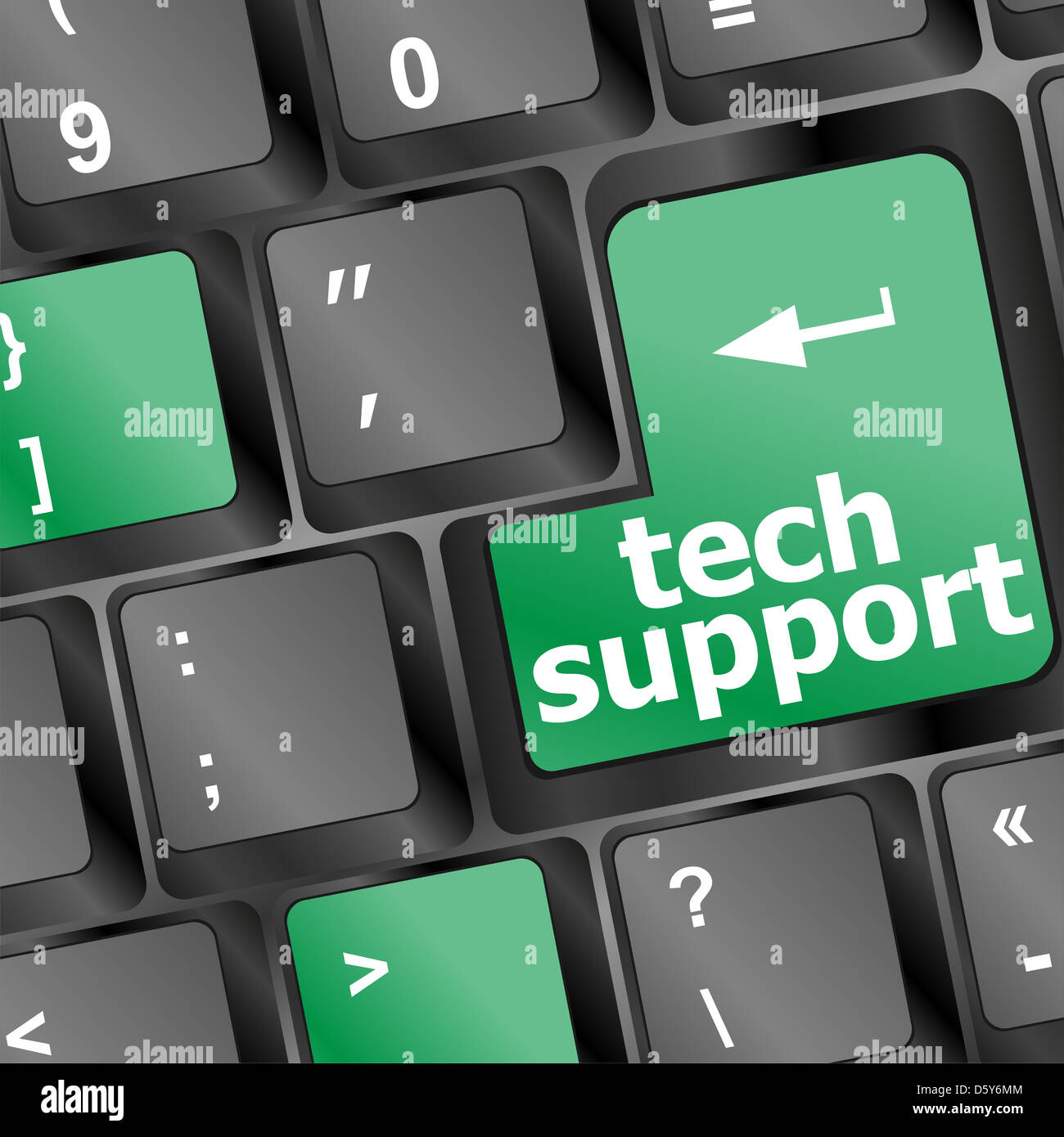 tech support key button on the keyboard Stock Photo Alamy