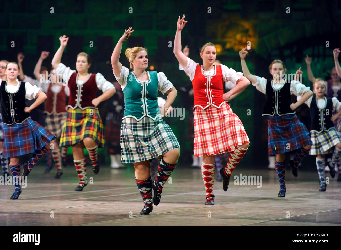 Scottish dancers perform during the 'Music Show Scotland' in
