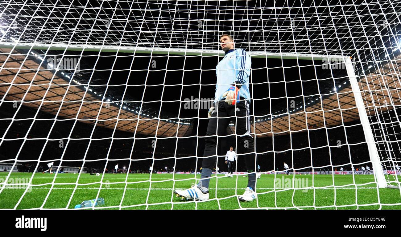 Germany's goalkeeper Manuel Neuer during the FIFA World Cup 2014 qualifying soccer match between Germany and Sweden at Olympic stadium in Berlin, Germany, 16 October 2012. Photo: Thomas Eisenhuth/dpa Stock Photo