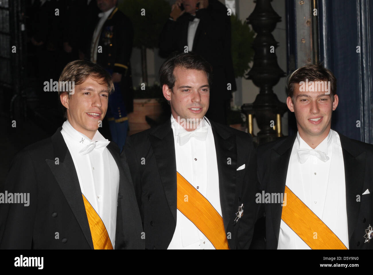 Prince Louis, Prince Felix, Prince Sebastian of Luxembourg arriving Stock Photo: 55304732 - Alamy