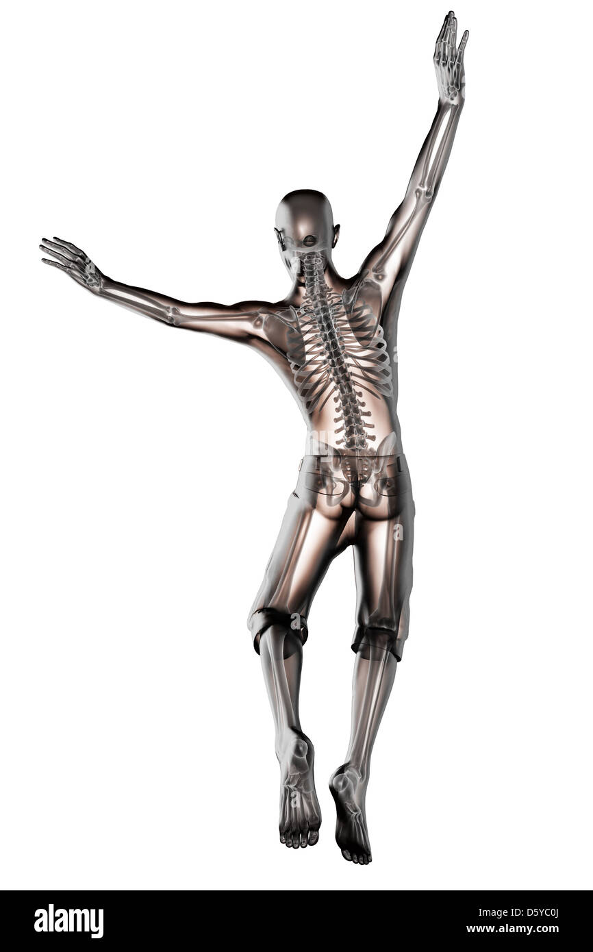 jump man radiography Stock Photo
