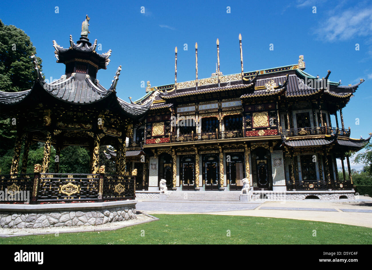 Chinese Pavilion in Laeken's Royal Estate in Brussels, Belgium Stock Photo