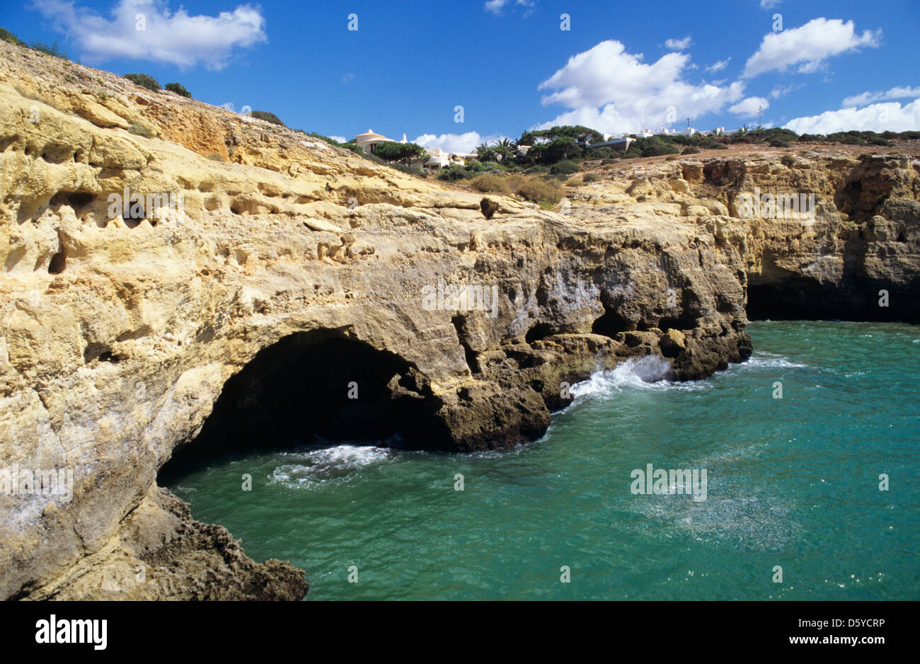 Natural caves of Algar Seco Stock Photo