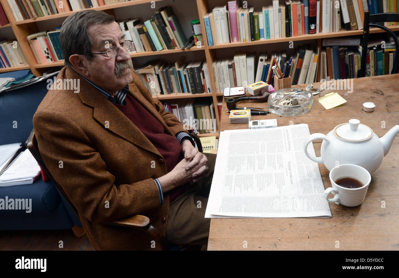 Nobel Prize For Literature Laureate Guenter Grass Sits In His