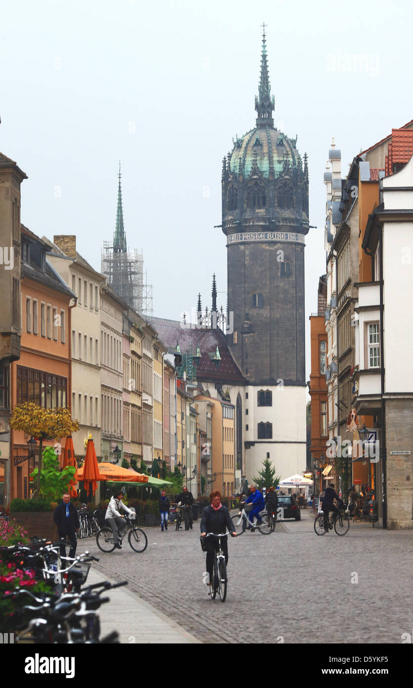 View of the Schlosskirche (Castle Church) in Wittenberg, Germany, 24