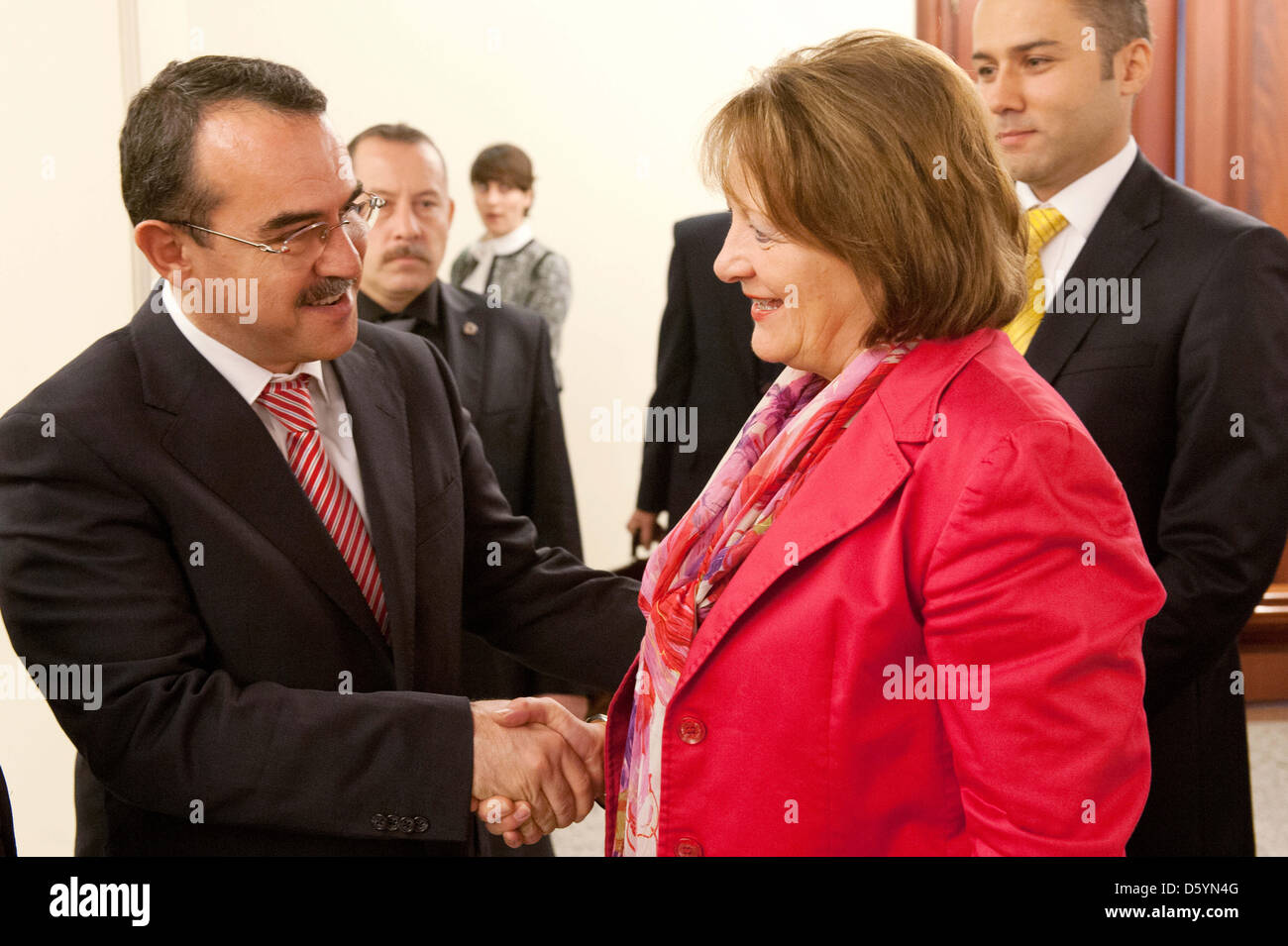 German Justice Minister Sabine Leutheusser-Schnarrenberger meets Turkish counterpart Sadullah Ergin in Ankara, Turkey, 31 October 2012. The German minister is on a four-day visit to Turkey. Photo: MAURIZIO GAMBARINI Stock Photo
